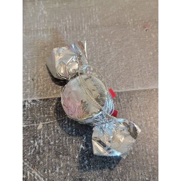 Silver candy piece vintage bell bow ornament Xmas decor - Picture 3 of 4